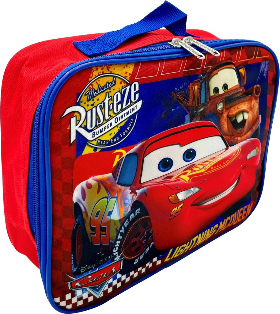 Disney/Marvel Licensed Kids Insulated Lunch Box (Cars- Red)