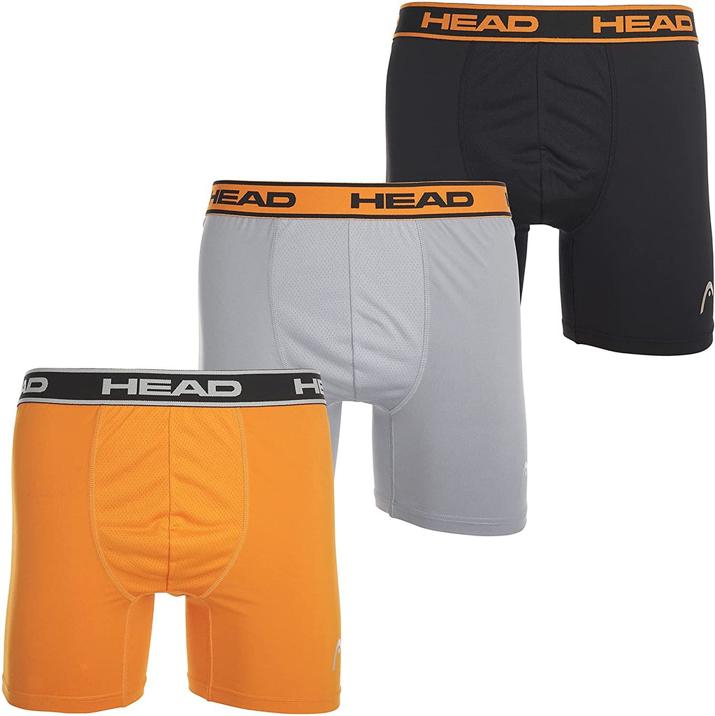 Assorted Performance Boxer Briefs HEAD Mens Performance Boxer Briefs - 12-Pack Athletic Fit Breathable Tagless Underwear S-5XL Regular or Plus Size