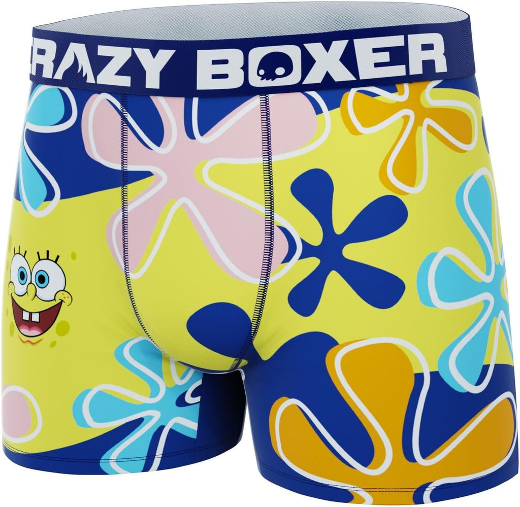 CRAZYBOXER Men's Underwear Spongebob Squarepants Anti-irritation Comfortable Boxer Brief Breathable