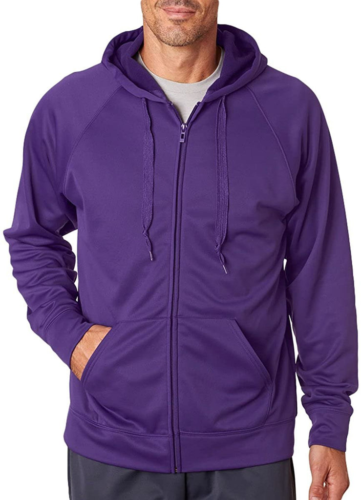 Jerzees Men's NuBlend Moisture Management Full Zip Hood Fleece