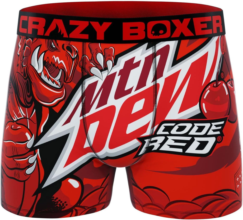 CRAZYBOXER Mountain Dew Flavors Men's Boxer Briefs (3Pack, Vending)