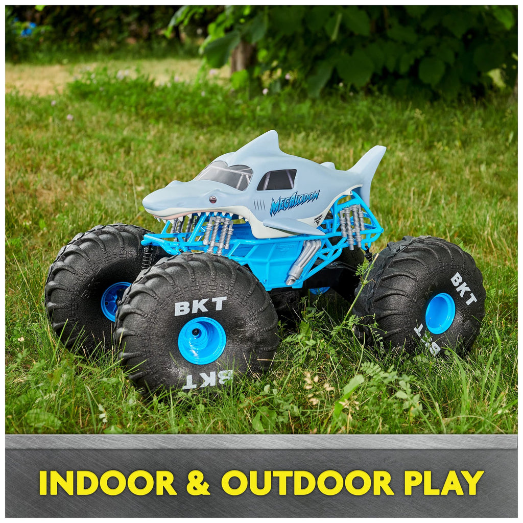 Monster Jam, Official Mega Megalodon All-Terrain Remote Control Monster Truck for Boys and Girls, 1:6 Scale, Kids Toys for Ages 4-6+