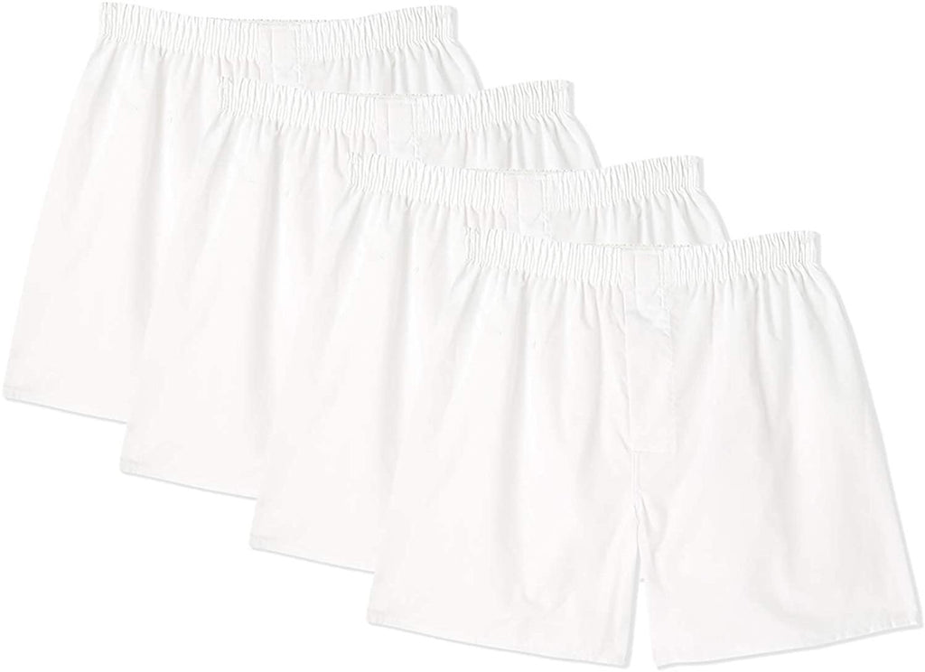 Hanes Men's 8-Pack White Boxer Shorts