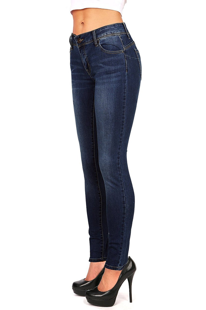 Wax Women's Juniors Basic Stretchy Fit Skinny Jeans