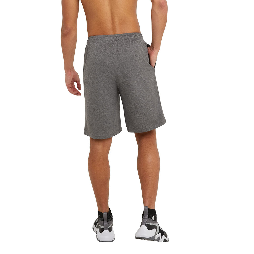 Champion Sport, Moisture Wicking, Athletic Men, Gym Shorts (Reg Tall), Oxford Gray C Logo, 4X-Large Big