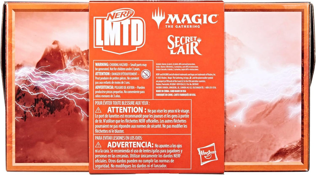 NERF LMTD Lightning Lair, Magic: The Gathering Secret Lair Blaster with 6 Darts, 2 Shells, and 2 Promo Trading Cards