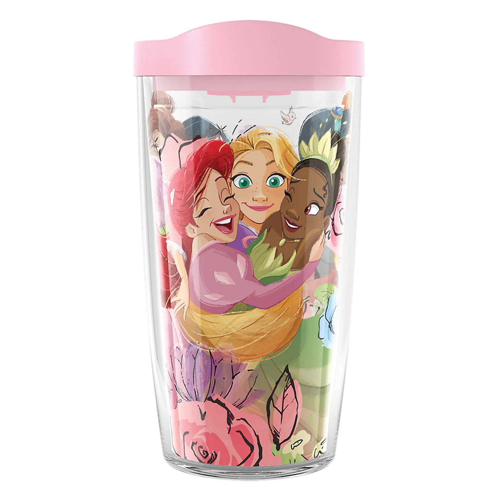 Tervis Disney - Princess Group Hug Made in USA Double Walled Insulated Tumbler Cup Keeps Drinks Cold & Hot, 16oz, Classic