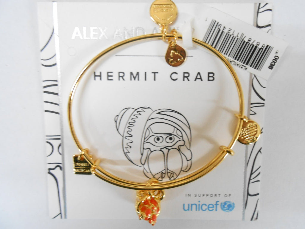 Alex and Ani Charity By Design Hermit Crab Expandable Gold-Tone Bangle Bracelet