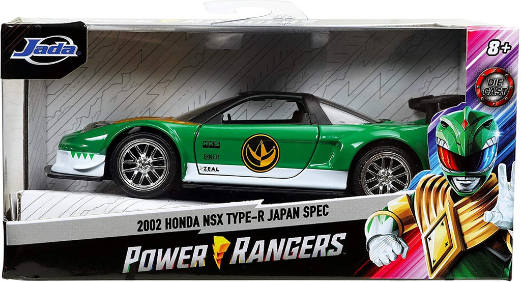 Jada Toys Power Rangers 1:32 Green Ranger 2002 Honda NSX Type-R Die-cast Cars, Toys for Kids and Adults