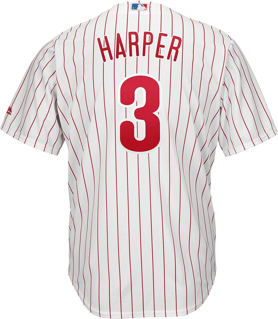 Outerstuff Bryce Harper Philadelphia Phillies White Youth 8-20 Cool Base Home Jersey