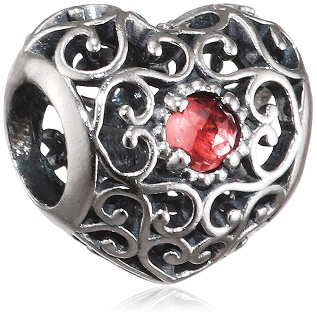 PANDORA Signature Heart Birthstone Charm with Accent 791784