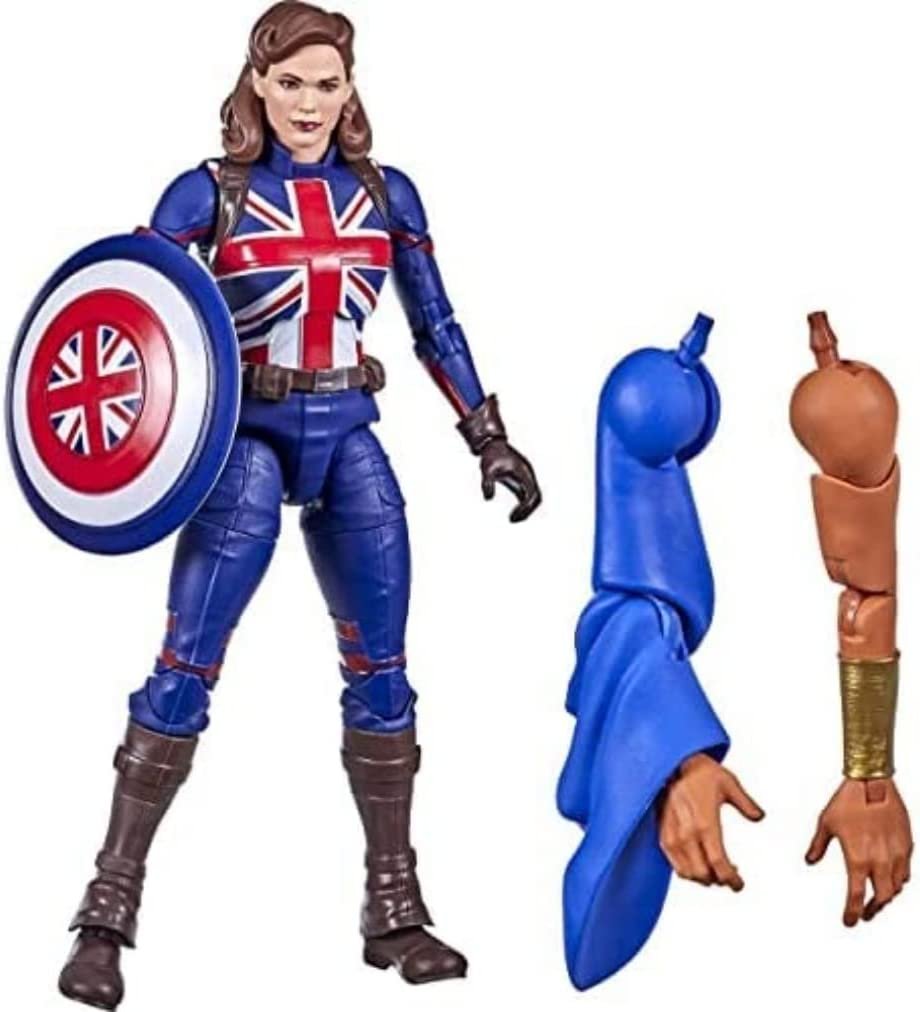 Marvel Legends Series 6-inch Scale Action Figure Toy Marvel’s Captain Carter, Premium Design, 1 Figure, 1 Accessory, and 2 Build-a-Figure Parts