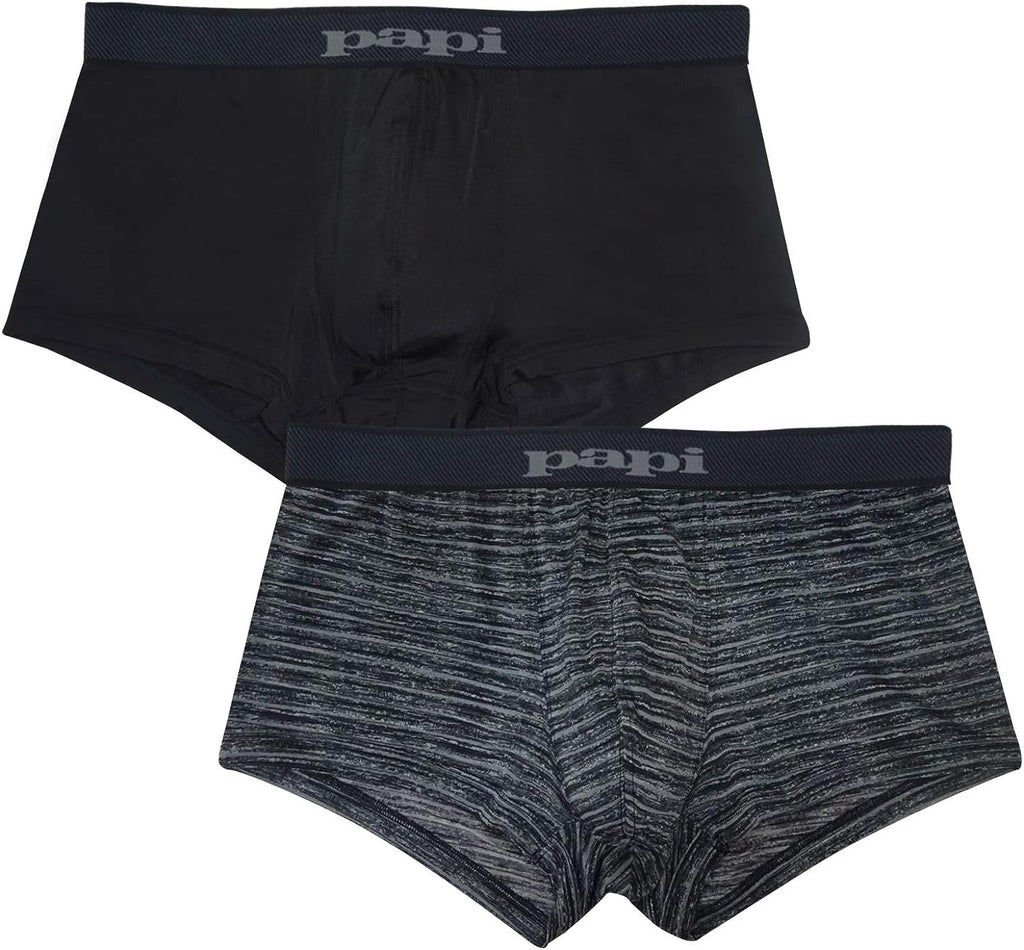 papi Men's Brazilian Cool Trunk Boxer Briefs Pack of 2 Comfort Fitting  Underwear