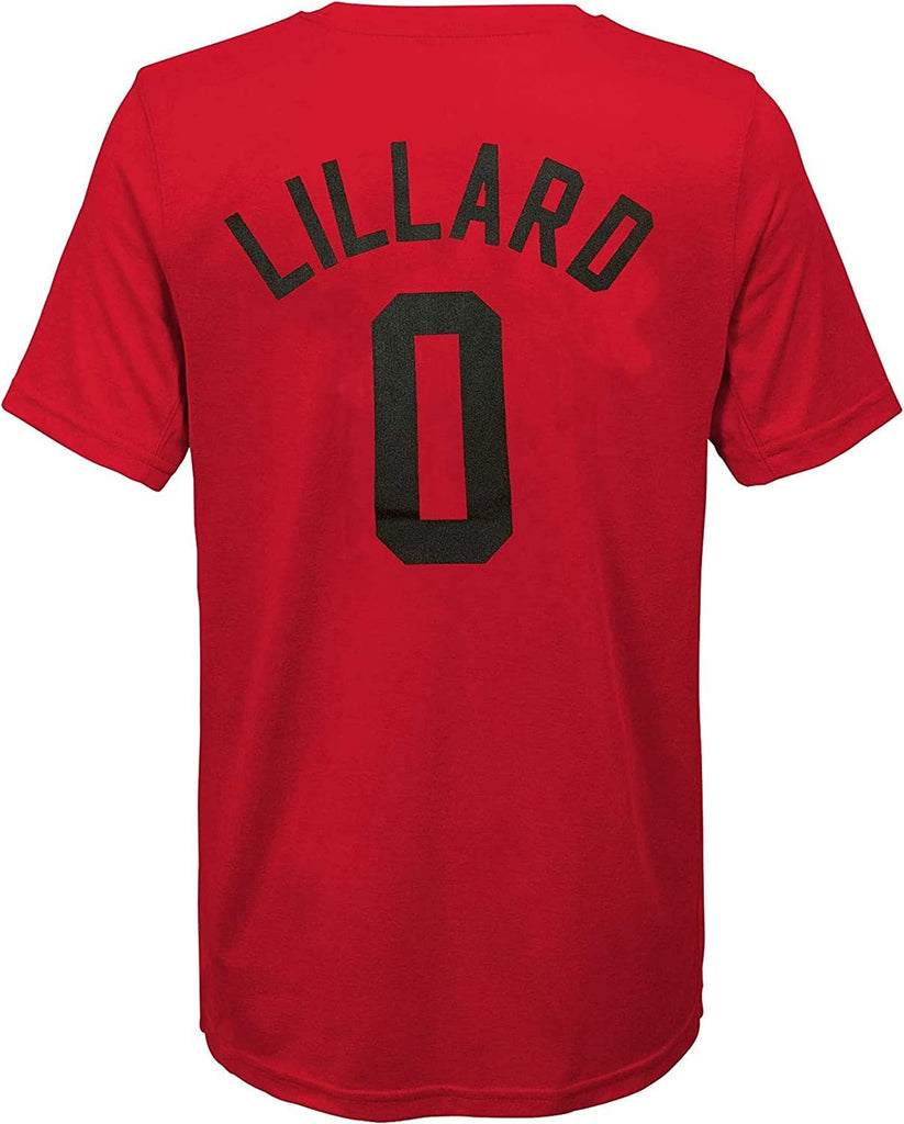 Damian Lillard Portland Trail Blazers #0 Youth Player Name & Number Performance T-Shirt (14-16) Red