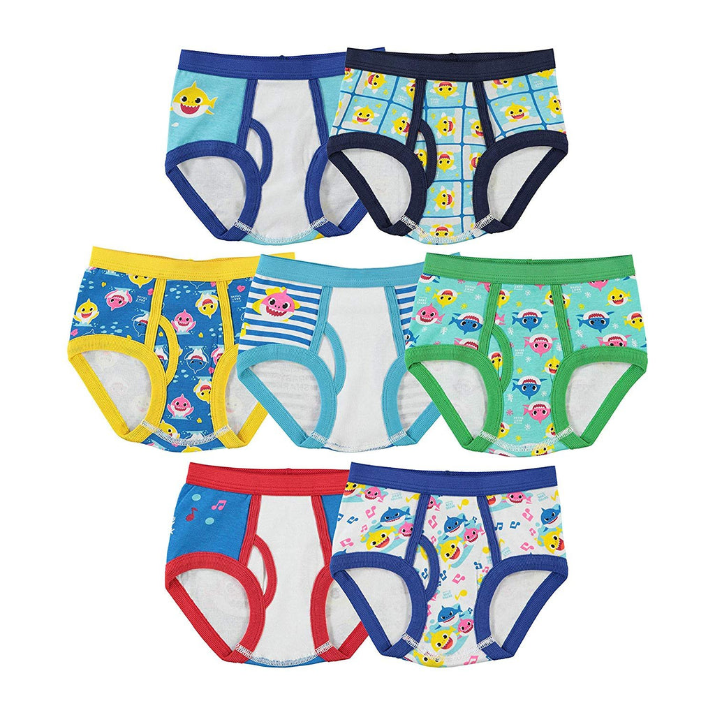 Handcraft Boys' Toddler Baby Shark 7pk Briefs