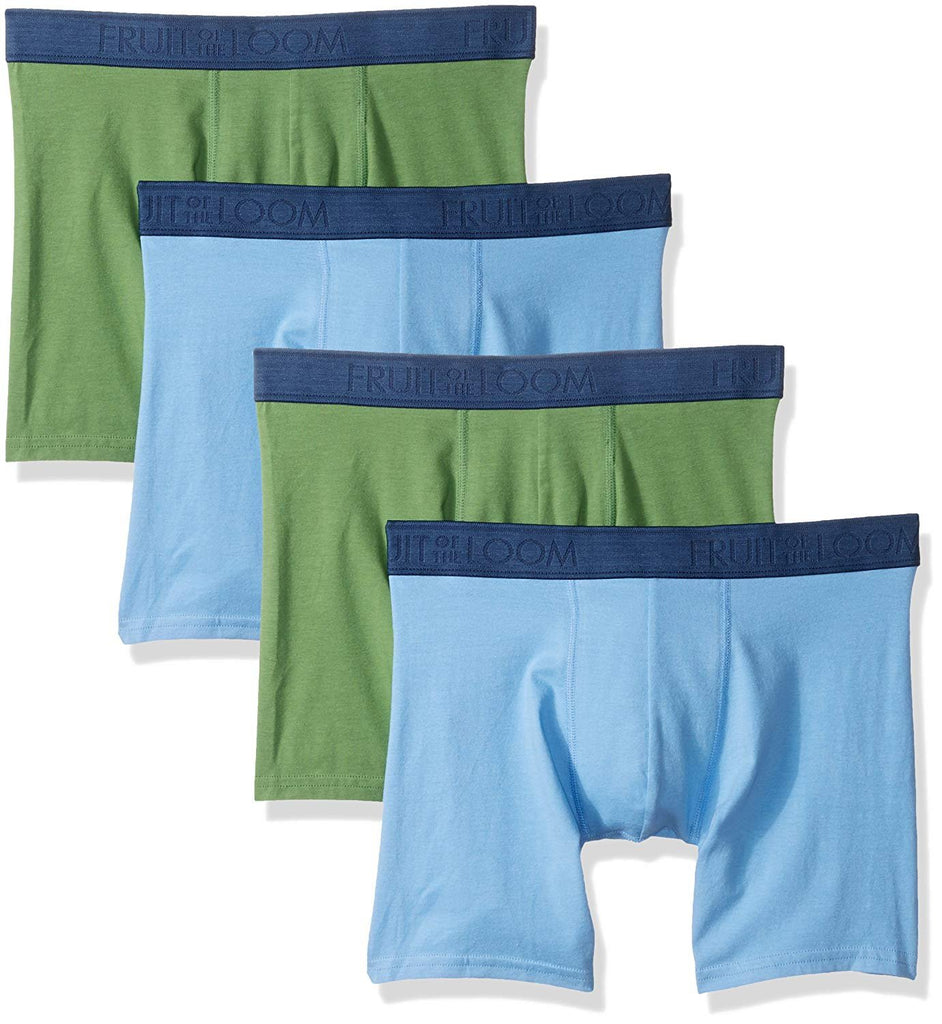 Fruit of the Loom Men's Cotton Stretch Boxer Brief (Packs of 2 and 4)