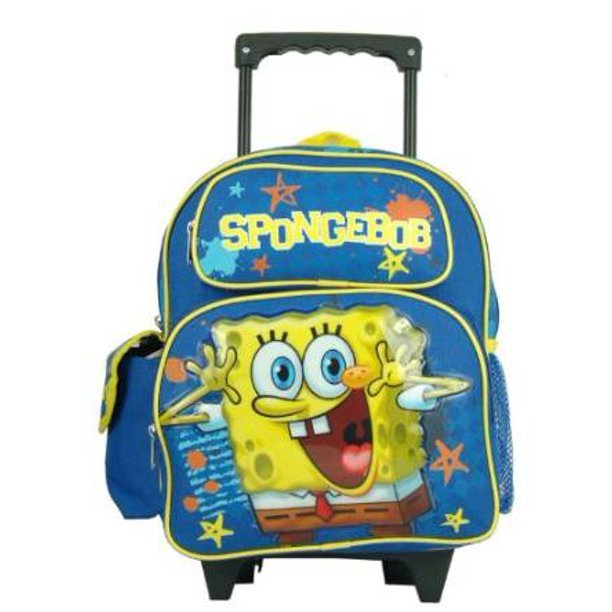 Spongebob Small Rolling Backpack - - Happy New School Boys Bag