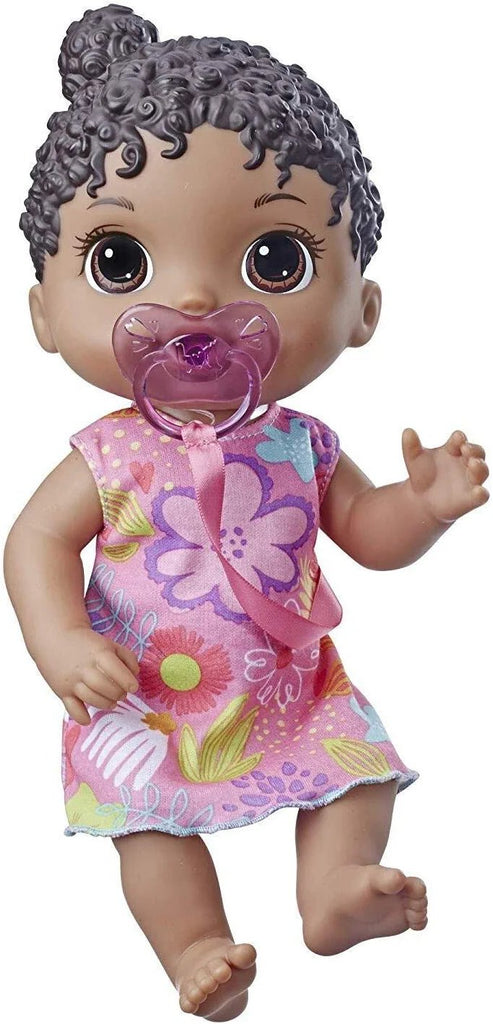 Baby Alive Baby Lil Sounds: Interactive Black Hair Baby Doll for Girls & Boys Ages 3 & Up, Makes 10 Sound Effects, Including Giggles, Cries, Baby Doll with Pacifier