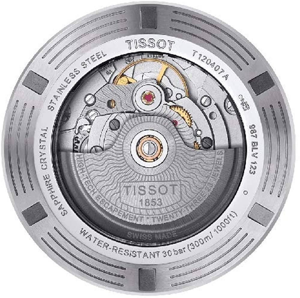 Tissot Men's Seastar 660/1000 Swiss Automatic Stainless Steel Strap, Grey, 21 Casual Watch (Model: T1204071104100)