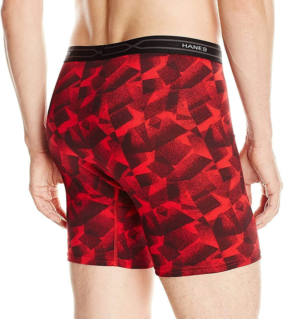 Hanes Men's 3-Pack X-Temp Performance Cool Boxer Brief (1 Print/2 Solids)