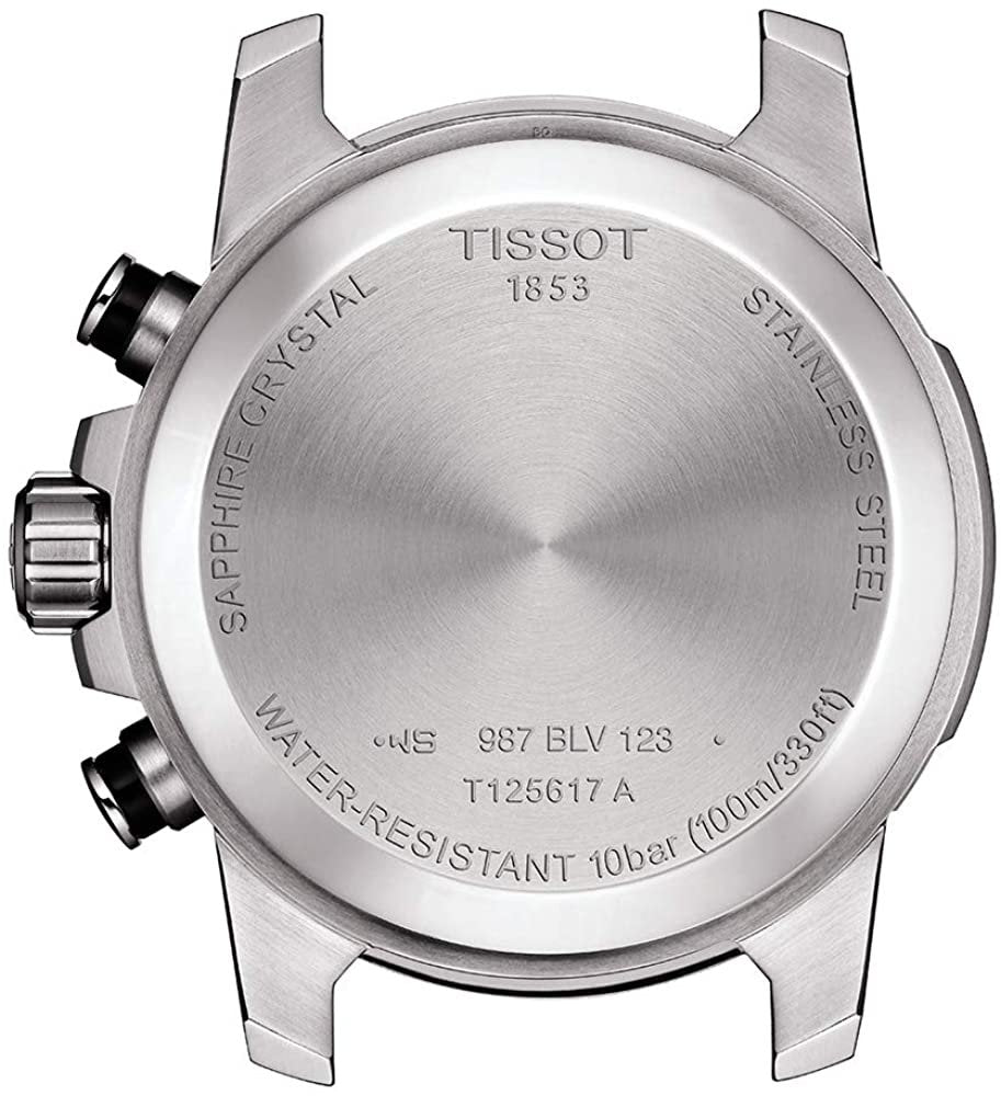 Tissot Men's Supersport Stainless Steel Swiss Quartz Leather Strap, Brown, 22 Casual Watch (Model: T1256171603100)