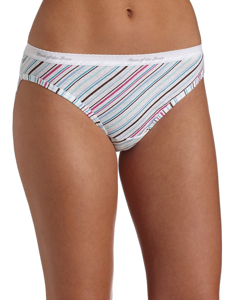 Fruit of the Loom Women's 6-Pack Cotton Bikini Panties