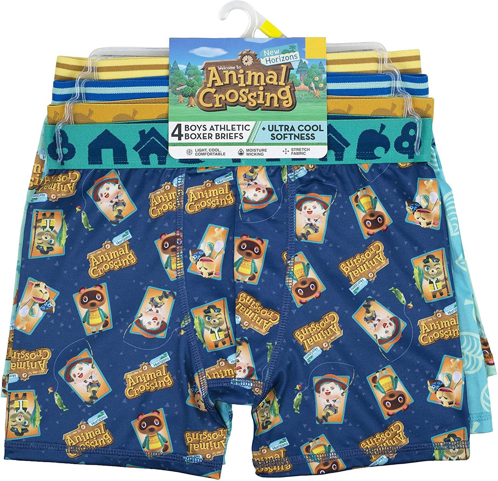 Animal Crossing Boys Boxer Briefs - 4-Pack Underwear Spandex Comfortable (8)