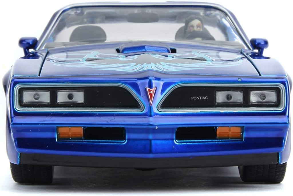 Jada Toys Hollywood Rides It Chapter Two Pennywise & Henry Bower's Pontiac Firebird, 1: 24 Blue Die-Cast Vehicle with 2.75" Die-Cast Figure