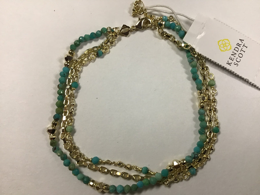 Kendra Scott Delicate Bracelet, Gold Turquoise