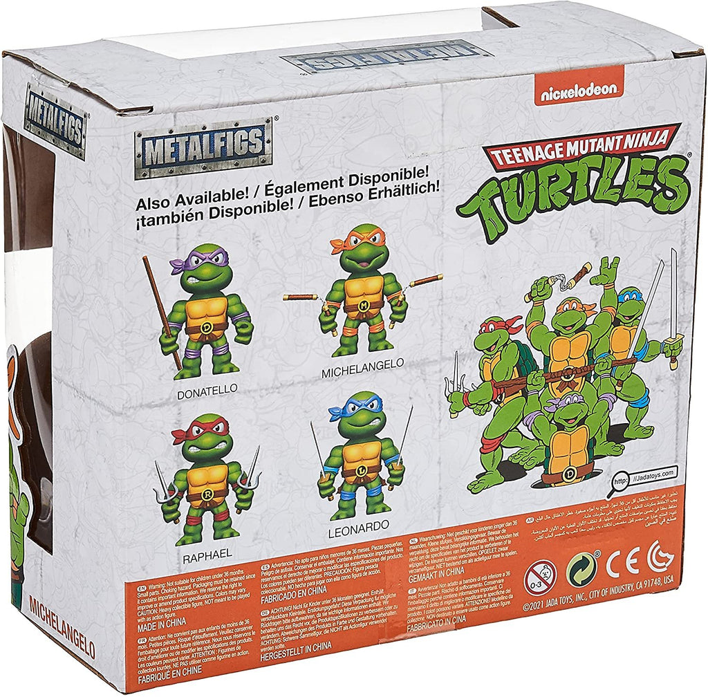 Jada Toys Teenage Mutant Ninja Turtles 4 Michelangelo Die-cast Figure, Toys for Kids and Adults, Orange, 31848