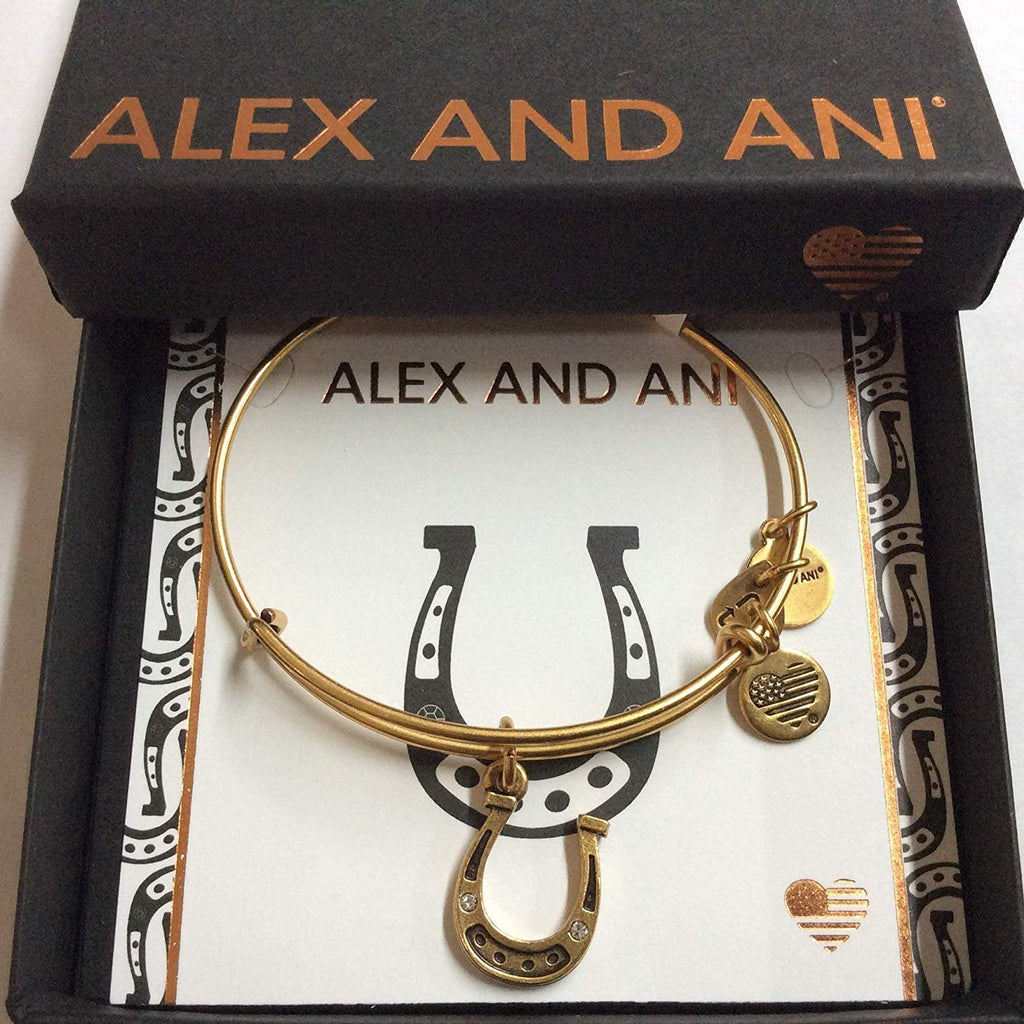 Alex and Ani Charity by Design, Horseshoe Bangle Bracelet Rafaelian Gold One Size