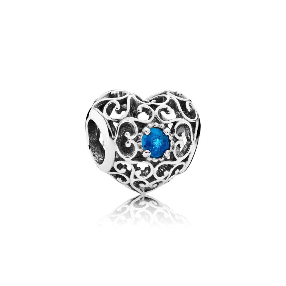 PANDORA Signature Heart Birthstone Charm with Accent 791784