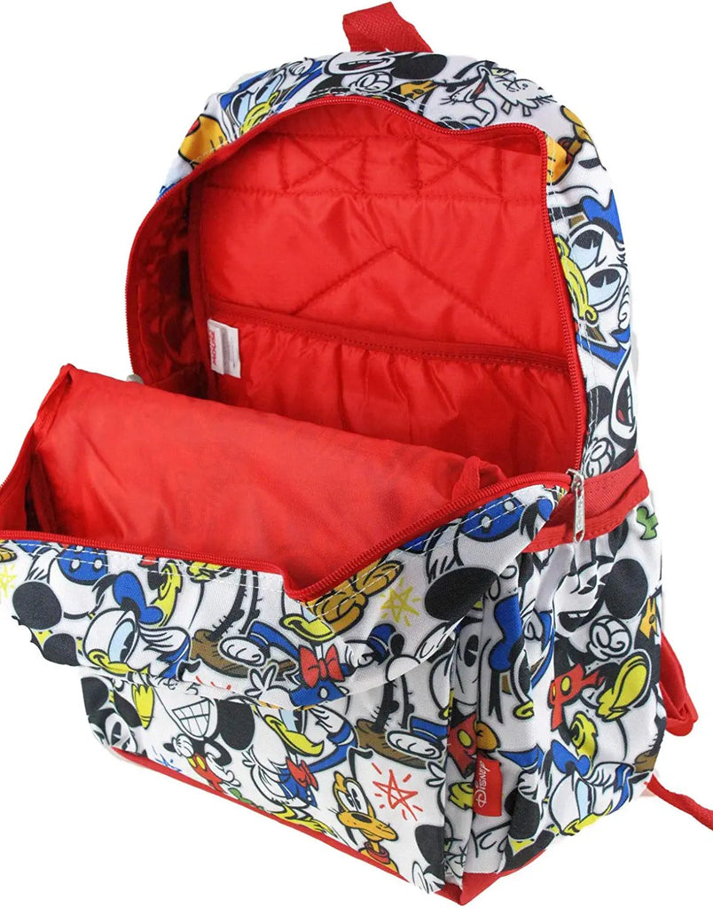 Mickey and Friends 16 inch All Over Print Deluxe Backpack With Laptop Compartment