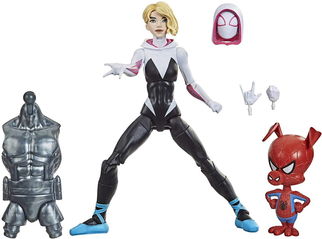 Spider-Man Hasbro Marvel Legends Series Into The Spider-Verse Gwen Stacy 6-inch Collectible Action Figure Toy, with Spider-Ham Mini-Figure