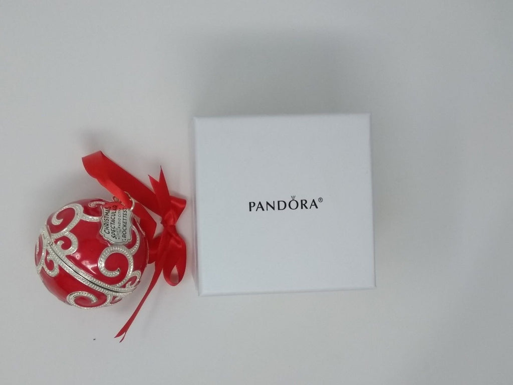 PANDORA 2017 Red Ornament Christmas Spectacular, Radio City Rockettes WITH CHARM