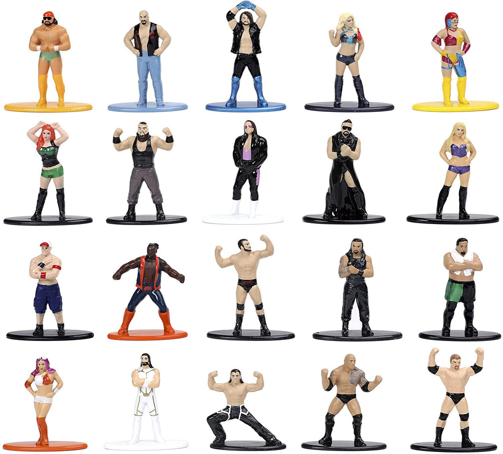 Jada Toys WWE 1.65"" Die-cast Metal Collectible Figures 20-Pack Wave 2, Toys for Kids and Adults (30817) , Blue