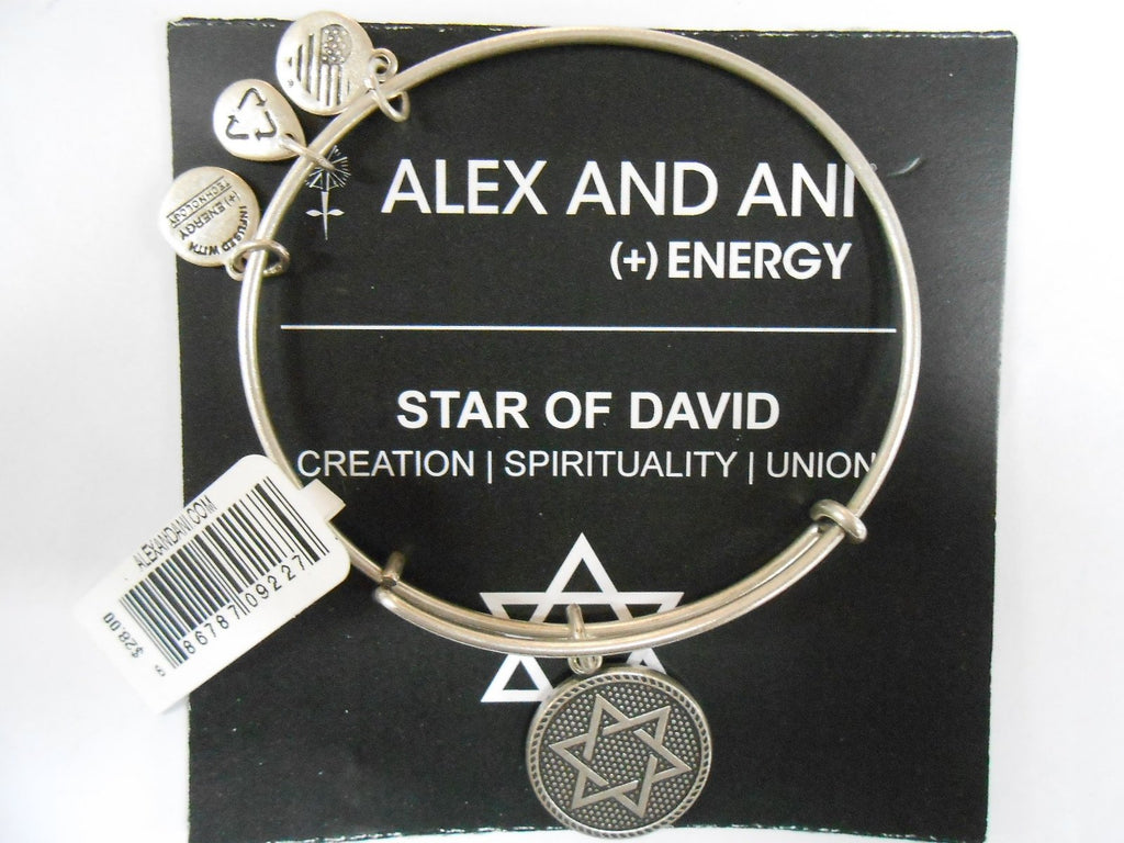 Alex and Ani Star of David Expandable Wire Bangle Silver A14EB73RS