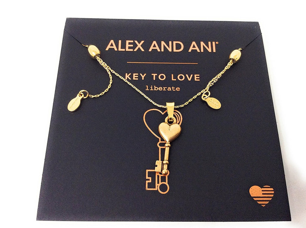 Alex and Ani Key to Love Expandable Necklace Rafaelian Gold