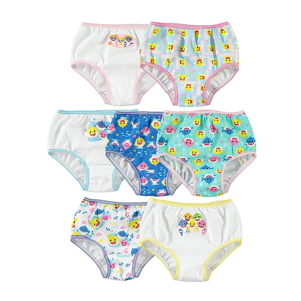 Handcraft Girls' Toddler Baby Shark 7pk Panties