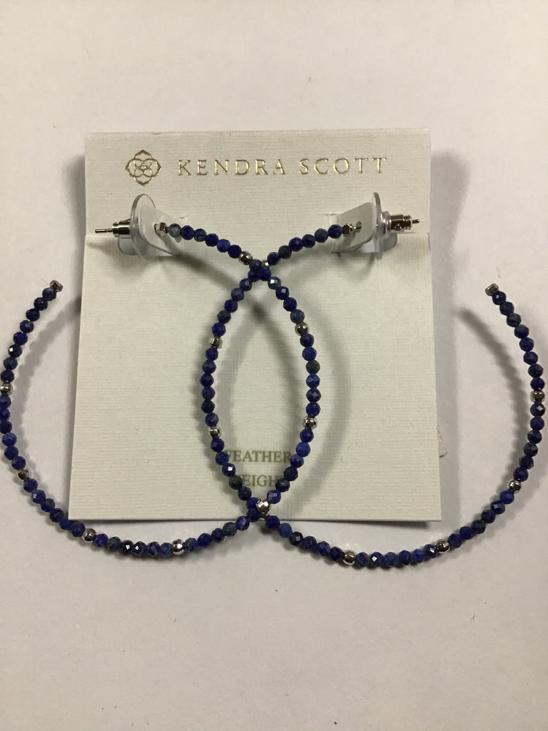 Kendra Scott Scarlet Hoop Earrings, Rhod Blue Lapis