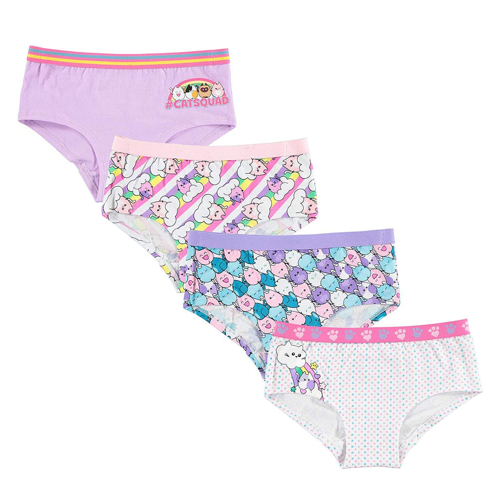 Handcraft Girls' Big Meowgical 4pk Supersoft Reactive Print Panties