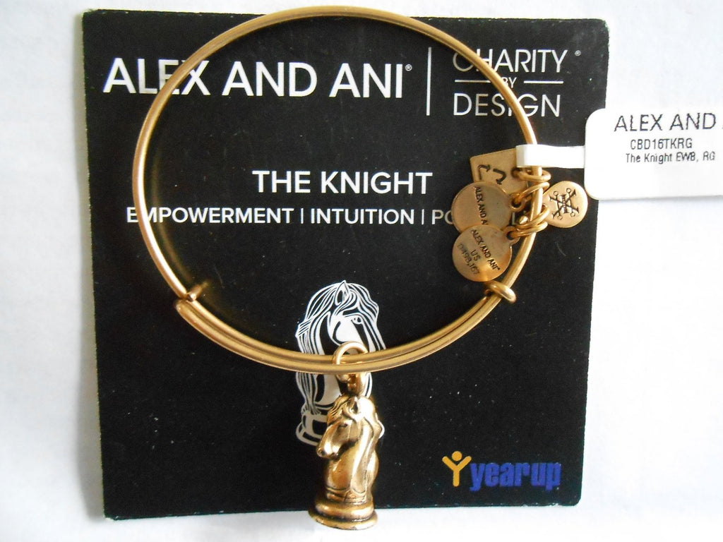 Alex and Ani The Knight Expandable Rafaelian Gold Bangle Bracelet