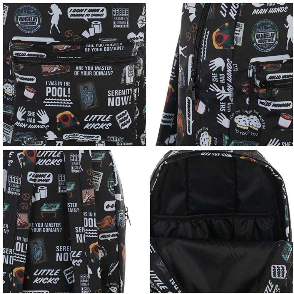 Seinfeld Sitcom Quotes Sublimated Print Backpack