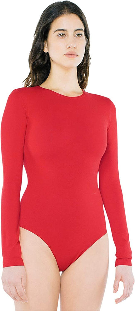 American Apparel Women's Cotton Spandex Long Sleeve Bodysuit