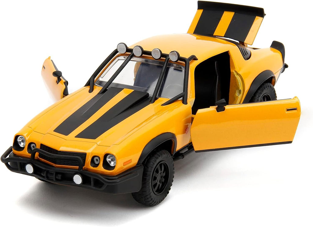 Transformers Rise of The Beast 1:24 1977 Chevy Camaro Bumblebee & Badge Die-Cast Car, Toys for Kids and Adults