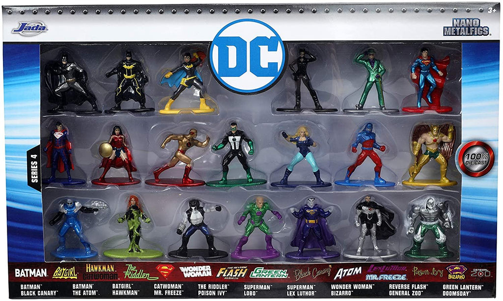 Jada Toys DC Comics 1.65"" Die-cast Metal Collectible Figures 20-Pack Wave 4, Toys for Kids and Adults (32391) , Blue
