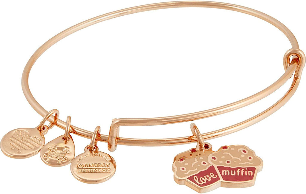 Alex and Ani Love Muffin Bangle Bracelet Red One Size