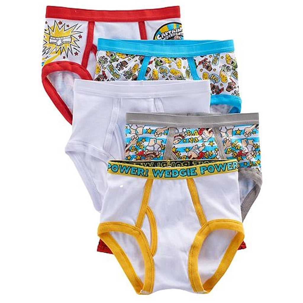 Dreamworks Captain Underpants 5 Pack Boys Brief