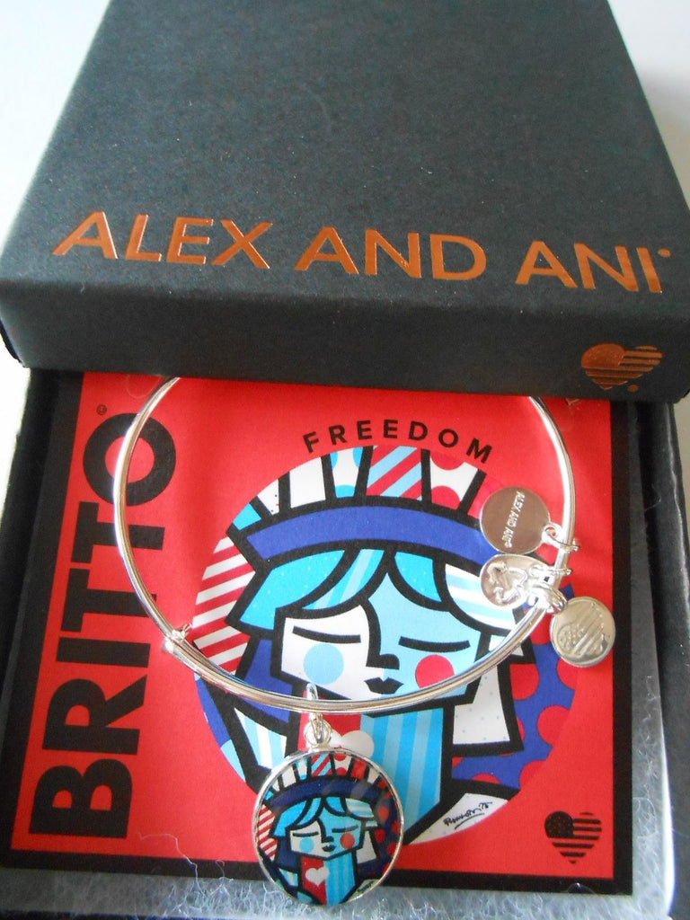 Alex and Ani Art Infusion Necklace Charm | Romero Britto (Freedom-Silver)