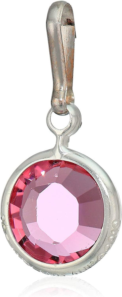 Alex and Ani Women's Swarovski Color Code Charm Oct Rose Color Sterling Silver, Expandable